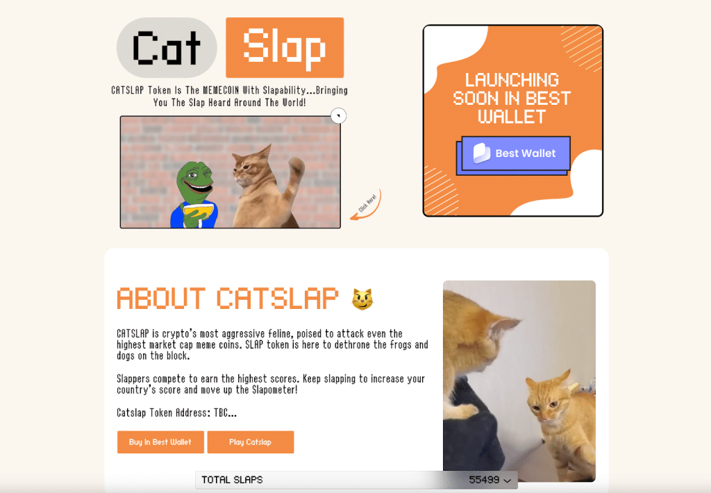 CatSlap ($SLAP)- New Stern and Meme-Coin-Himmel