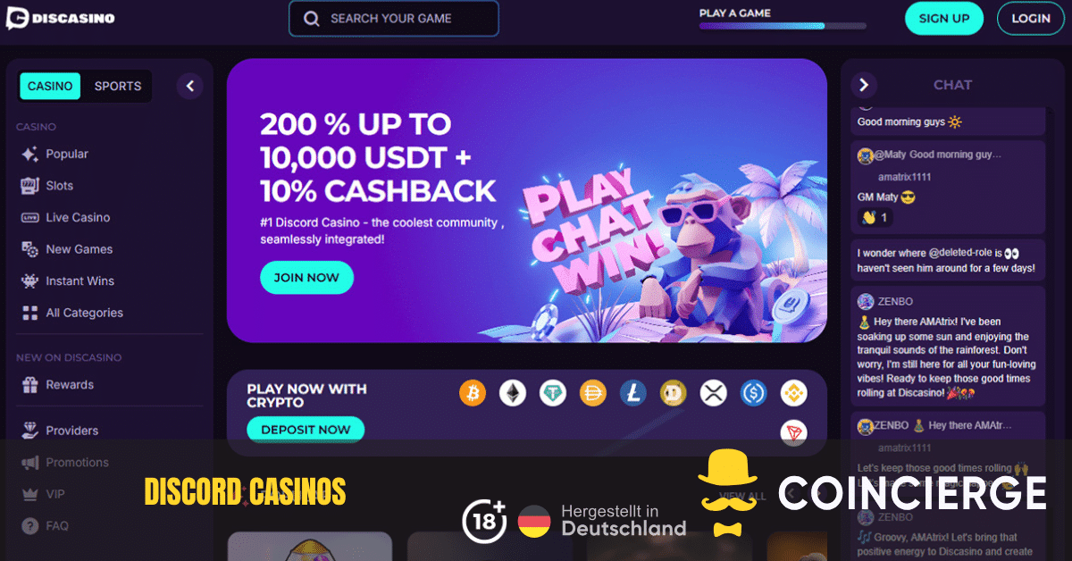 Beste Discord Casinos 2024 – Anbieter, Spiele & Boni