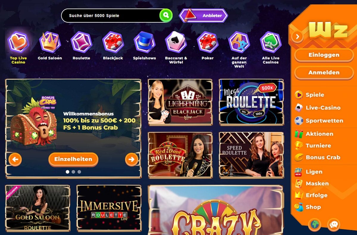 Wazamba Live Casino