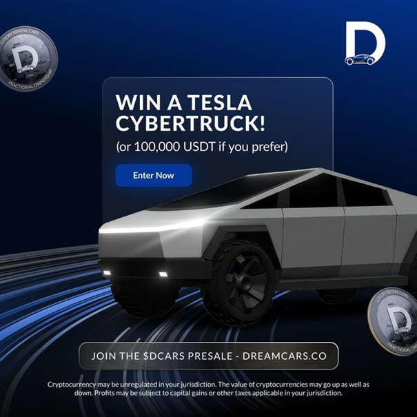 Gewinnen Sie einen Tesla Cybertruck: Dreamcars lanciert Investmentplattform für Luxusautos mit epischen Gewinnspielen