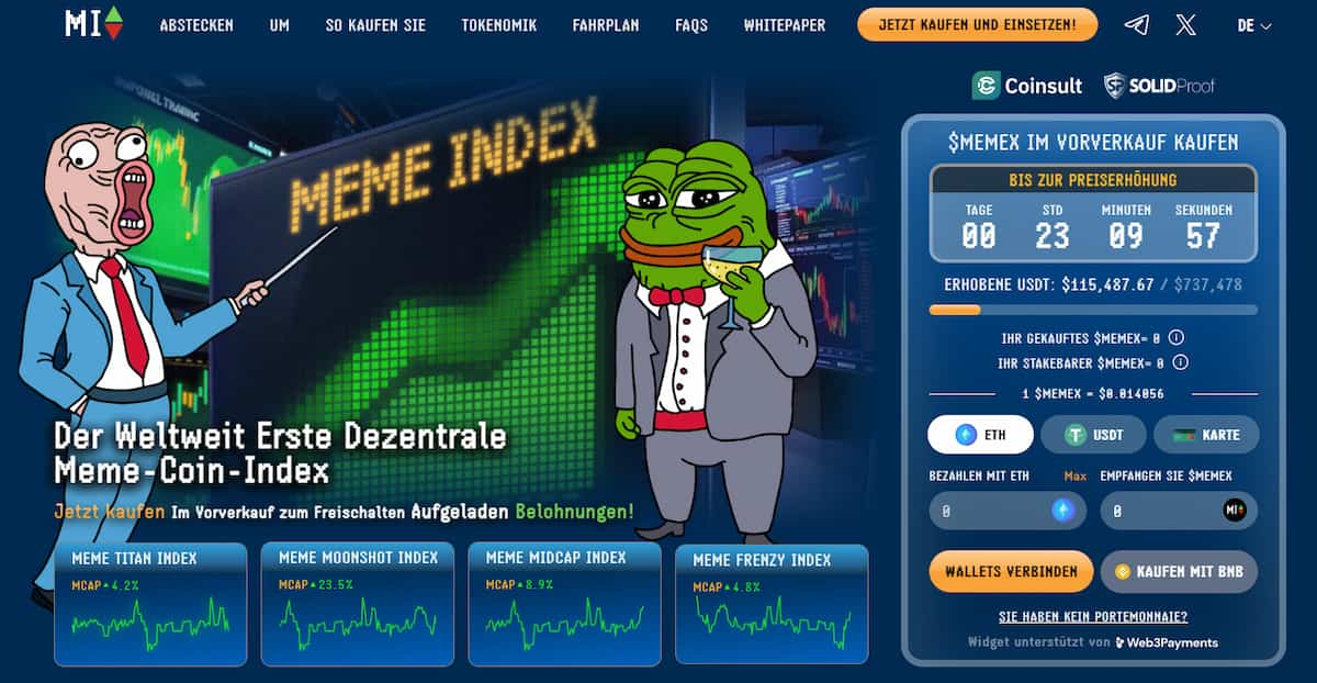 Memeindex neue Kryptowährung