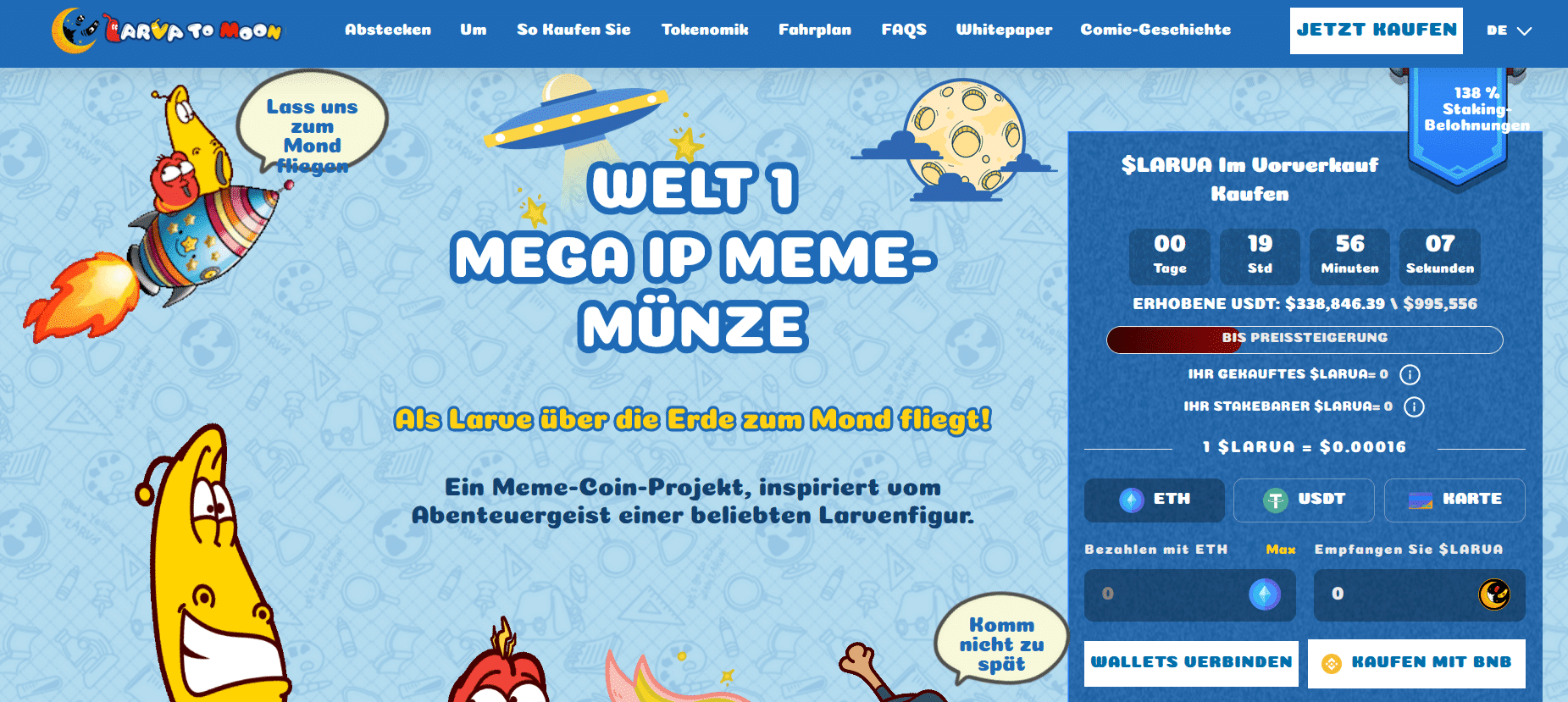 Meme Coin trifft Gaming - Staking von Larva To Moon