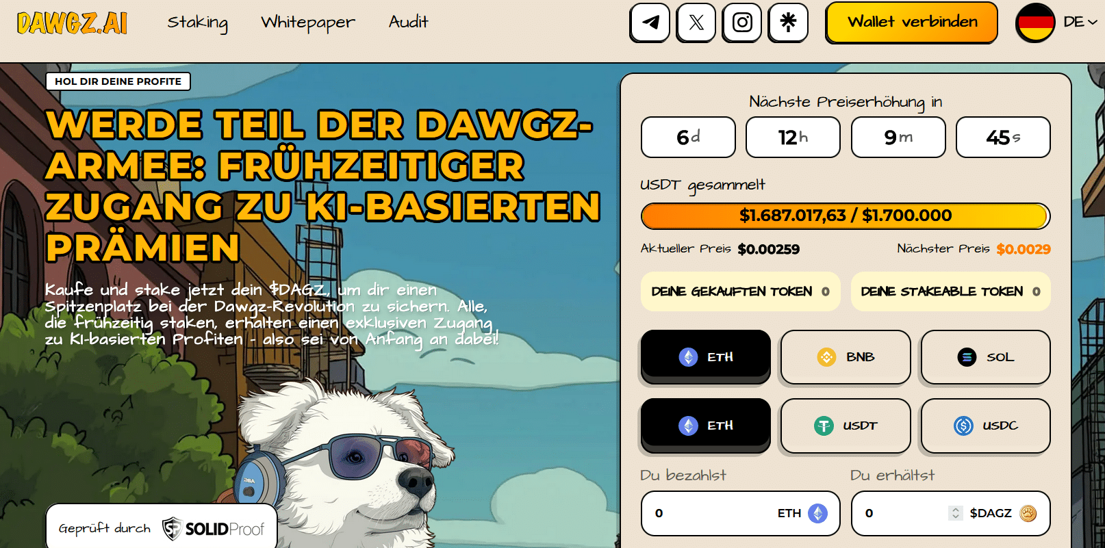 Welcher Meme Coin wird Explodieren - Diese Geheimtipps Könnten durch die Decke Gehen - Dawgz AI