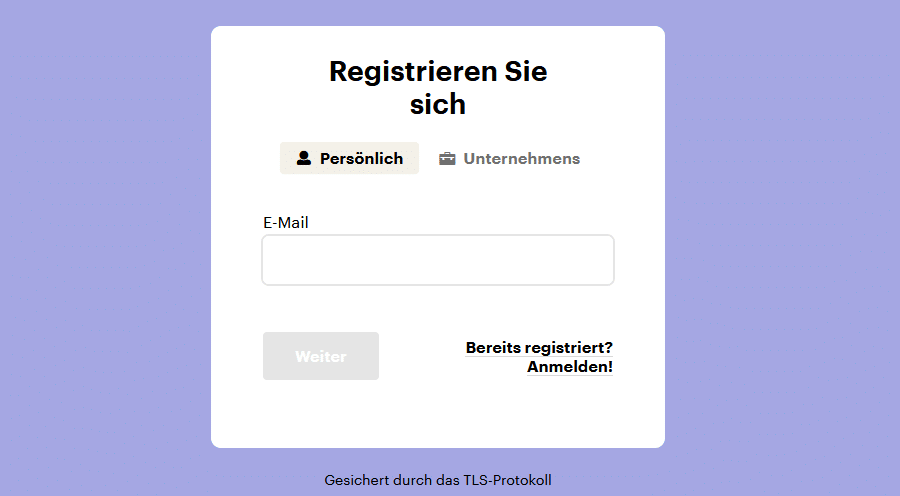 Paybis Anmeldung