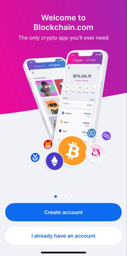 Blockchain Account oeffnen