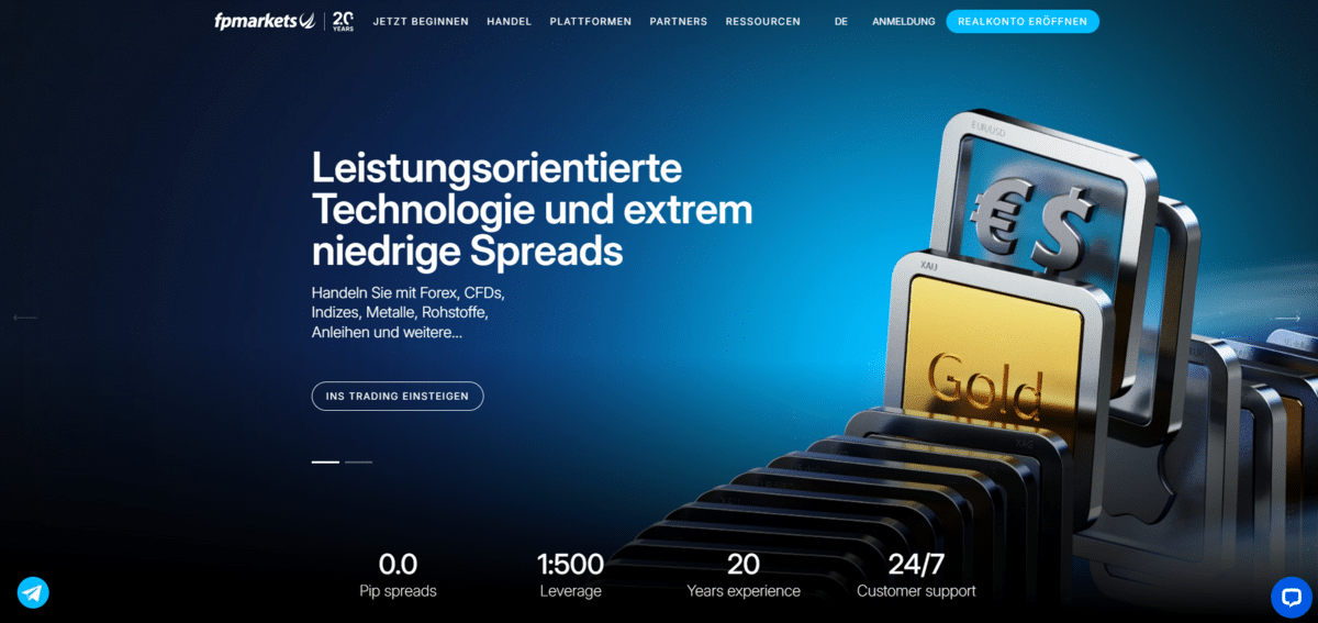 FP Markets Homepage