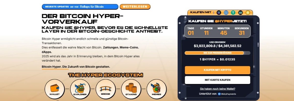 Bitcoin HYPER presale