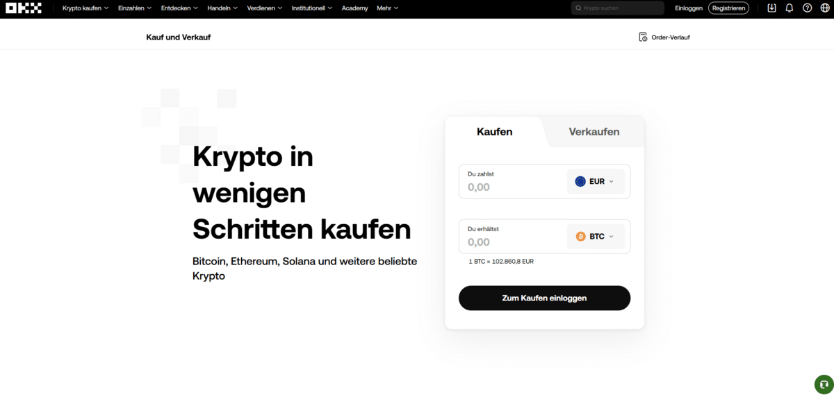 OKX Krypto kaufen