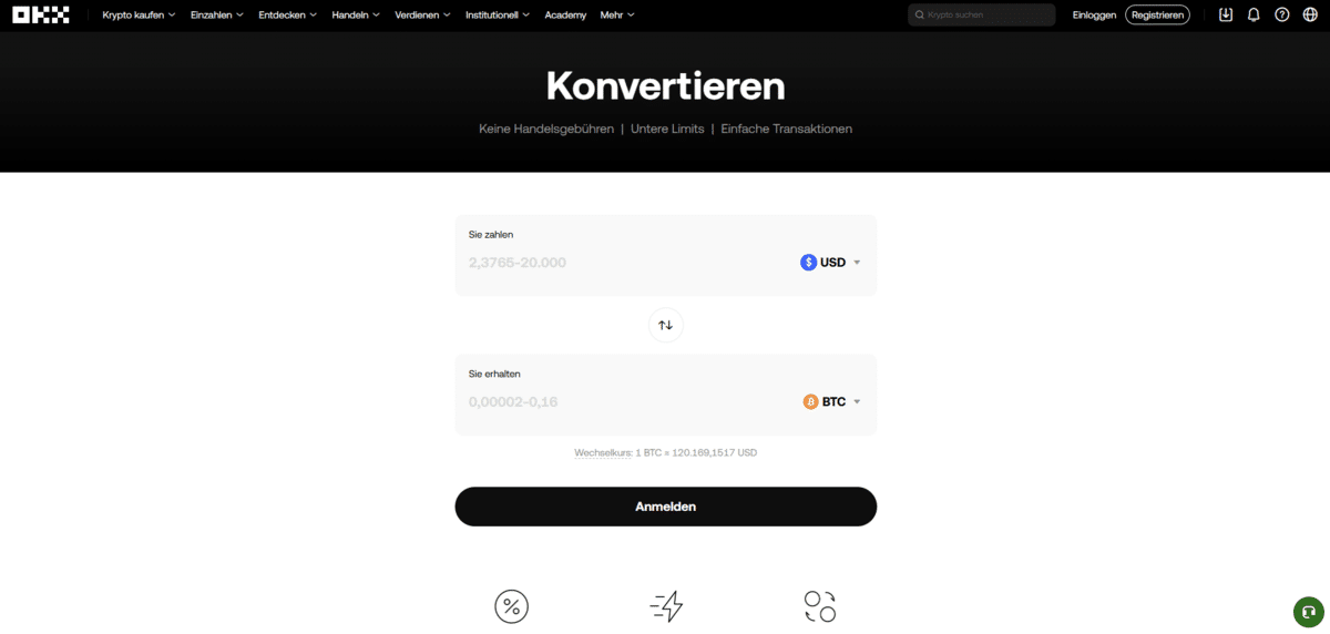 OKX konvertieren
