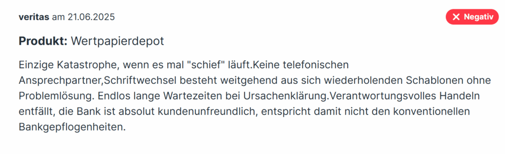 Trade Republic negative Meinung