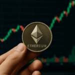 ETH Coin vor Kurschart