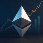 Ethereum Logo vor Chart