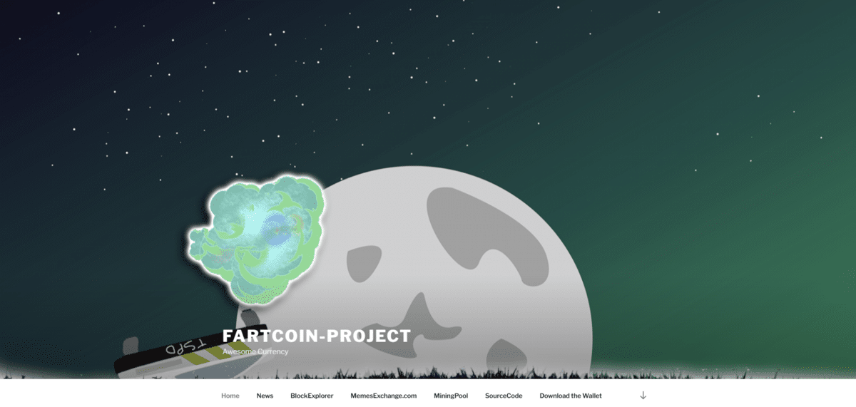 Fartcoin Homepage