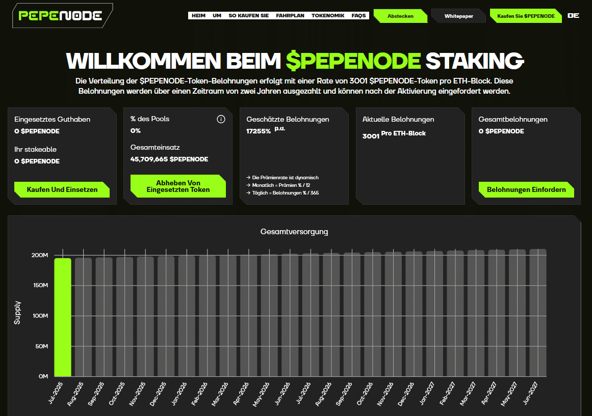 Pepenode Staking