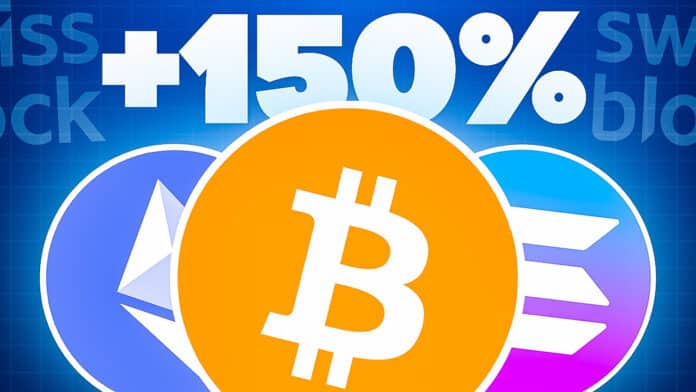 +150% für Altcoins, +30% für Bitcoin! Krypto-Forscher von Swissblock stellen historische Kaufgelegenheit in Aussicht