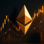 Ethereum Logo vor Chart