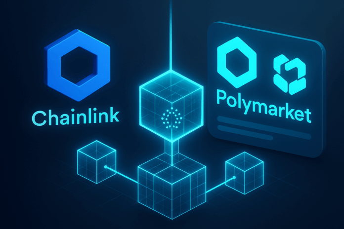 Chainlink und Polymarket Logos