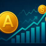 Verschiedene Altcoins mit Graph