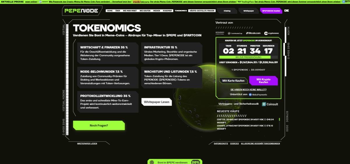 Pepenode Tokenomics