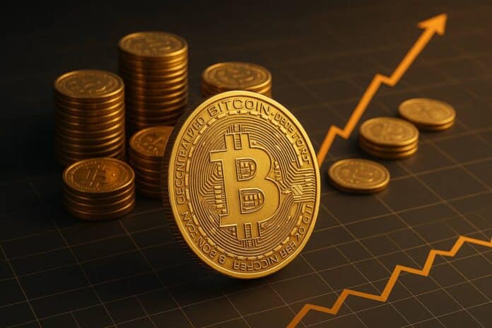 Bitcoin vor Chart