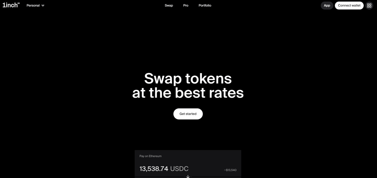 1inch Homepage