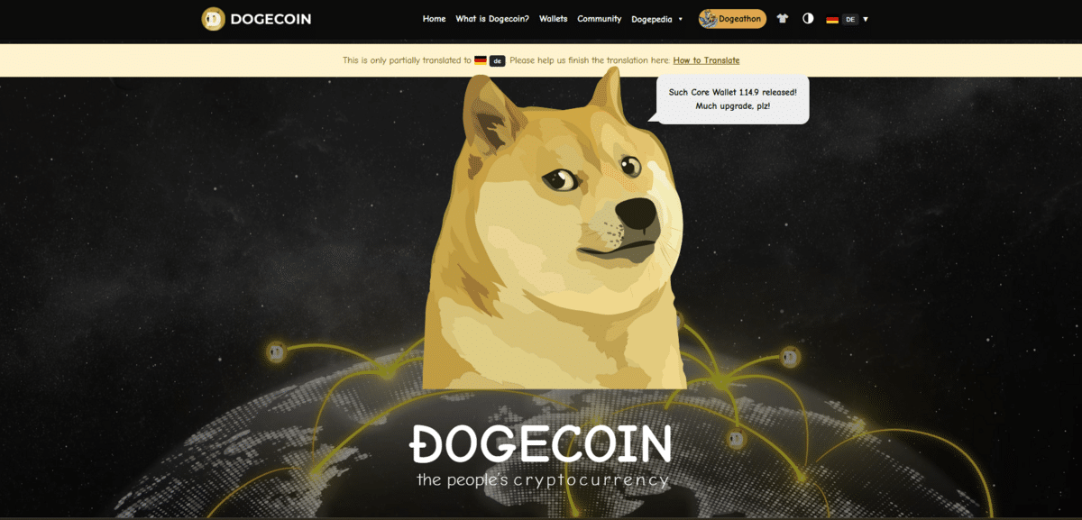 Dogecoin Homepage