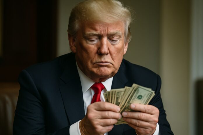 Donald Trump zählt Dollarscheine