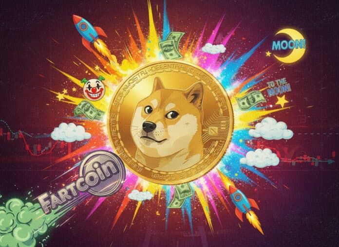 Dogecoin kurz vor dem Durchbruch und Fartcoin mischt die Kryptoszene auf