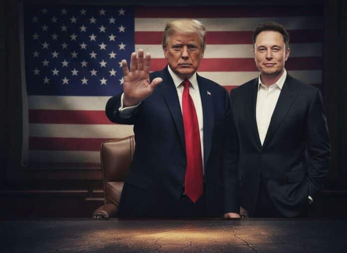Donald Trump und Elon Musk im USAID Prozess