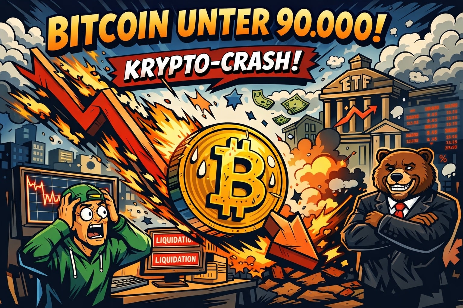 Kryptomarkt im freien Fall: Warum Bitcoin weiter blutet und Anleger nervös  werden - Coincierge.de | Bitcoin-Blog