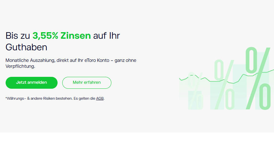 etoro zinsen auf ihr Guthaben.