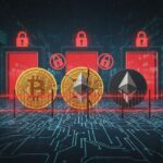 Verschiedene Krypto-Coins vor Sperre