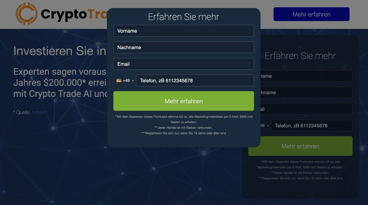 CryptoTrade AI Login