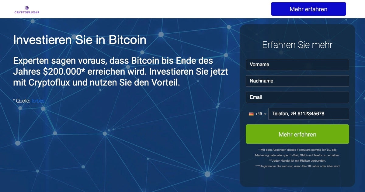 Cryptoflux Webseite