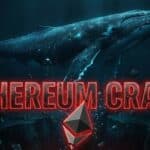 dunkler Hintergrund, mit Wal im Bild und einem roten Schriftzug Ethereum Crash