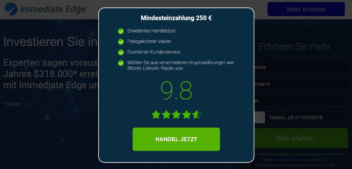 Immediate Edge Einzahlung