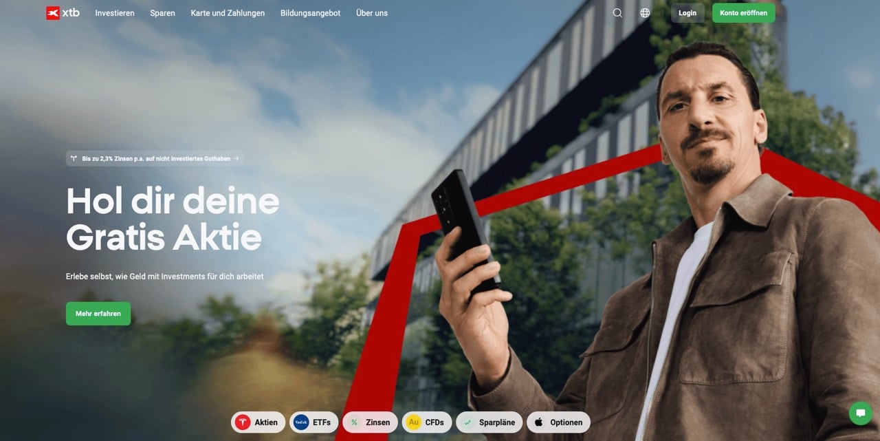 XTB Broker Startseite