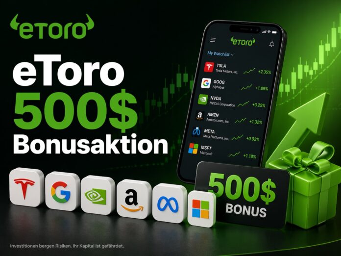eToro 500 USD Bonusaktion
