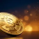 Bitcoin coin with dramatic lighting representing 2026 price forecast and Stock-to-Flow model prediction
