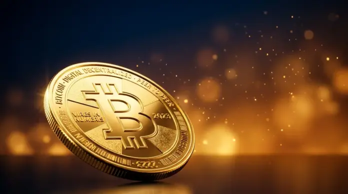 bitcoin-prognose-2026-planb-s2f-modell-kurs-500000-usd Bitcoin coin with dramatic lighting representing 2026 price forecast and Stock-to-Flow model prediction