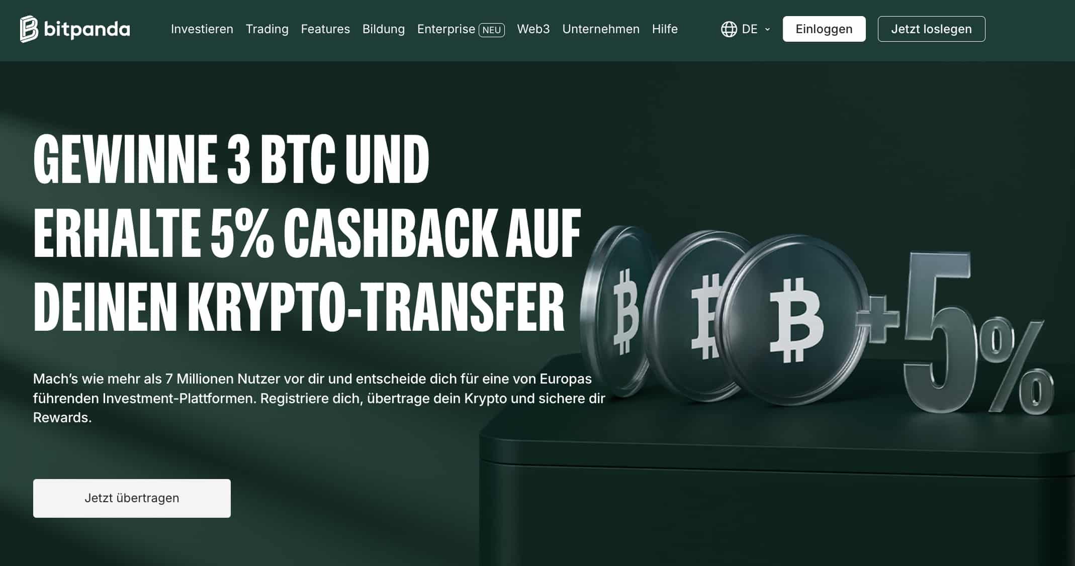 Bitpanda 3 BTC giveaway