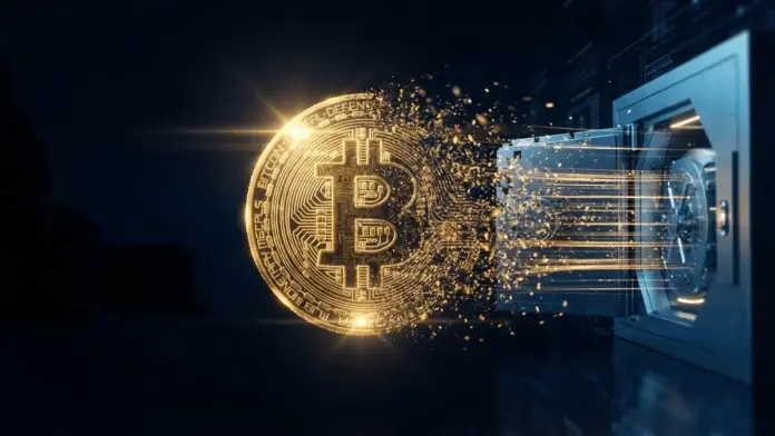 250-millionen-dollar-bitcoin-us-regierung-verkauf-oder Bitcoin transferring from government custody to institutional vault in digital environment