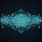Futuristic blockchain consensus network with glowing nodes representing Ethereum validators