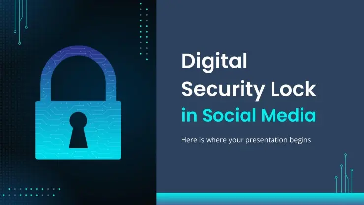 Digital security lock graphic with blue and purple colors on a dark background