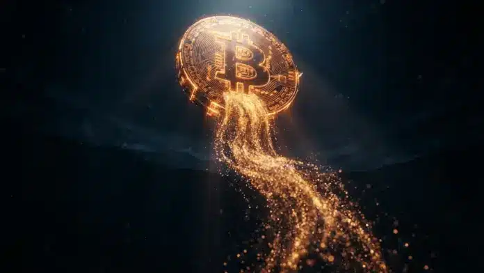 bitcoin-realized-cap-40-milliarden-dollar-verlust Bitcoin capital outflow visualization showing 40 billion dollar decline in realized cap