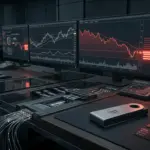 BitMEX schließt: Trader müssen Positionen jetzt absichern Hardware wallet beside a closing crypto trading interface, symbolizing BitMEX position and withdrawal deadlines