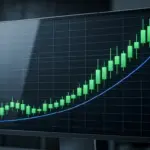 Bitcoin ETF price chart showing upward institutional investment trends and market momentum