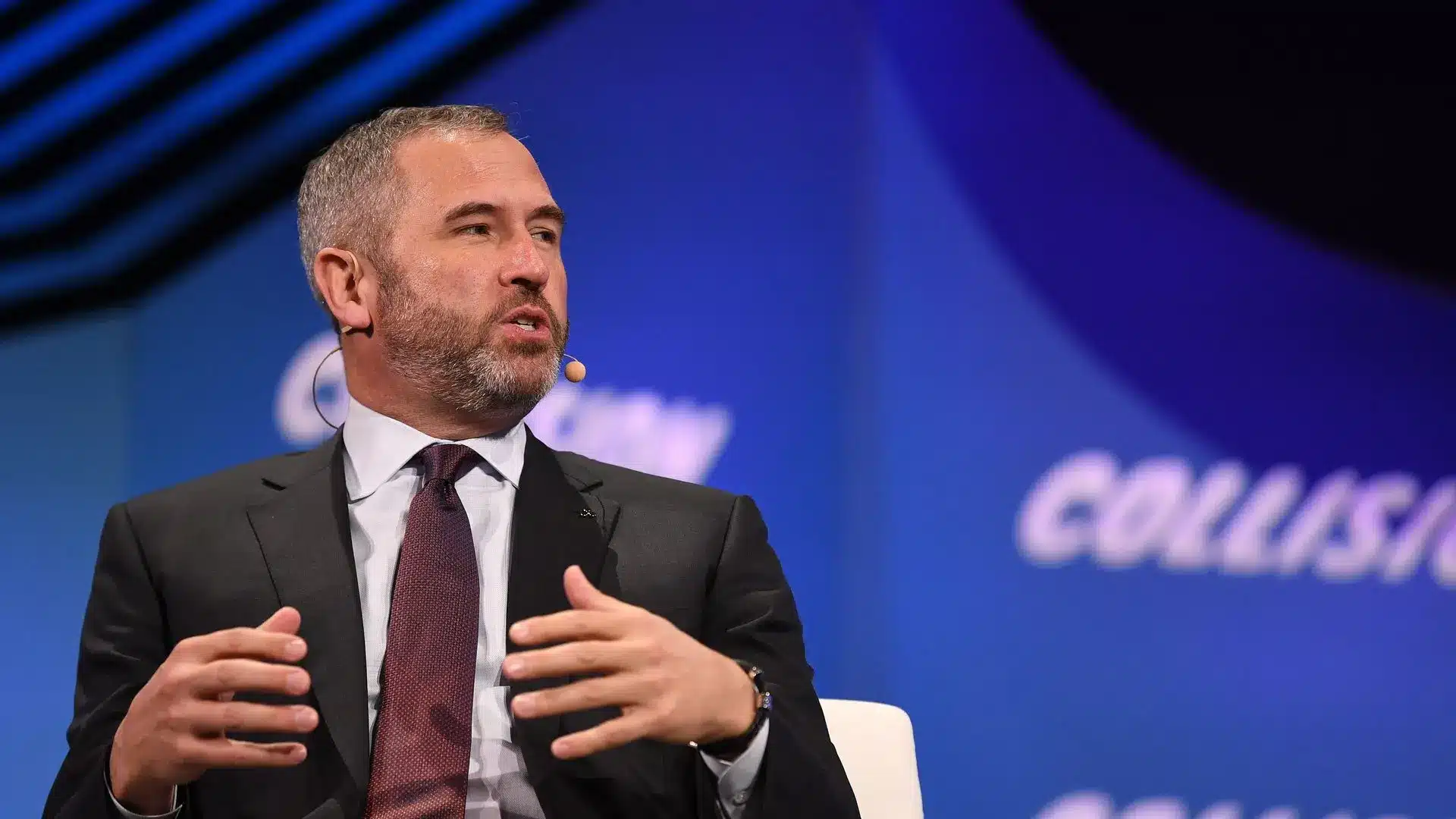 Brad Garlinghouse speaking at a Collision conference event