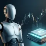 Bybit bringt Pre-IPO-Derivate für Unitree und Moonshot AI Humanoid robot and AI technology beside an abstract market chart representing pre-IPO derivatives trading
