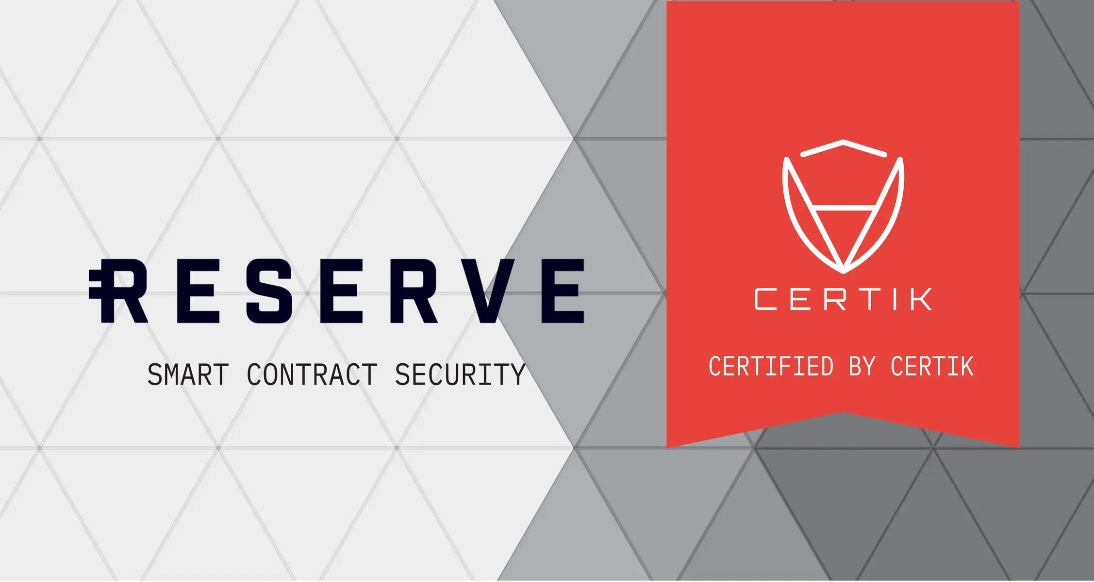 Reserve smart contract security banner featuring the CertiK certified logo on a red ribbon